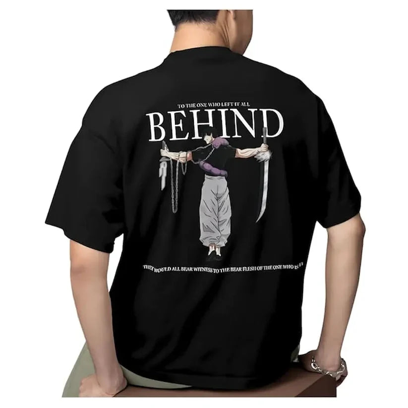 BEHIND Graphic Oversized T-Shirt – Premium Drop Shoulder Fit 🔥