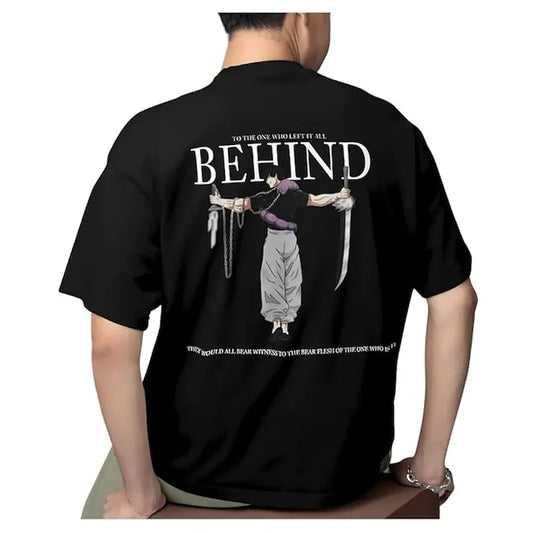 BEHIND Graphic Oversized T-Shirt – Premium Drop Shoulder Fit 🔥