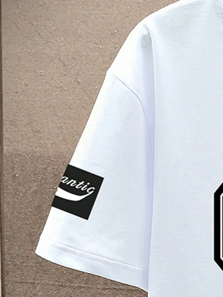 Men Printed Round Neck Cotton Blend Black T-Shirt