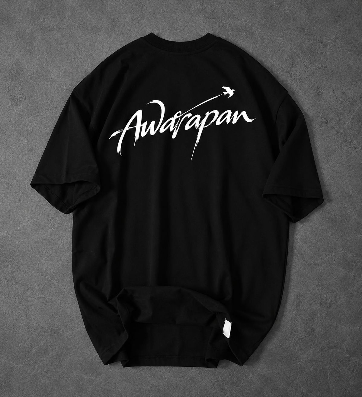 Oversized Awaraapan Printed T-Shirt – Black Graphic Tee for Men