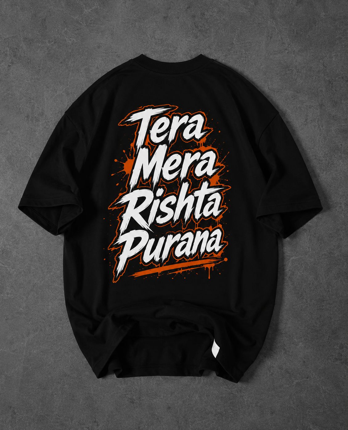 Oversized Awaraapan Printed T-Shirt – Black Graphic Tee for Men