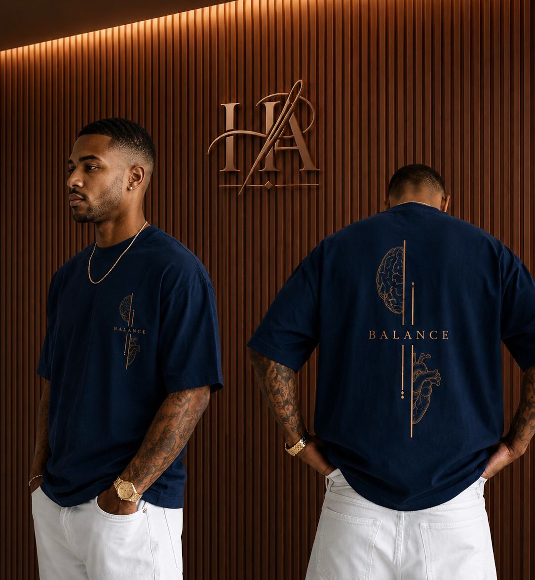 🔥 BALANCE Oversized Graphic T-Shirt – Premium Drop Shoulder Fit