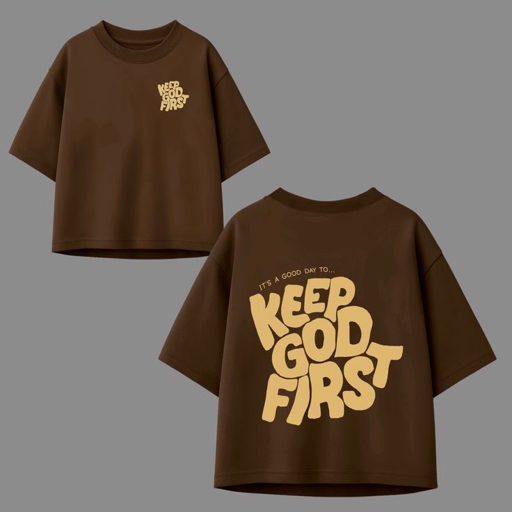 KEEP GOD FIRST Oversized T-Shirt – Premium Drop Shoulder Fit