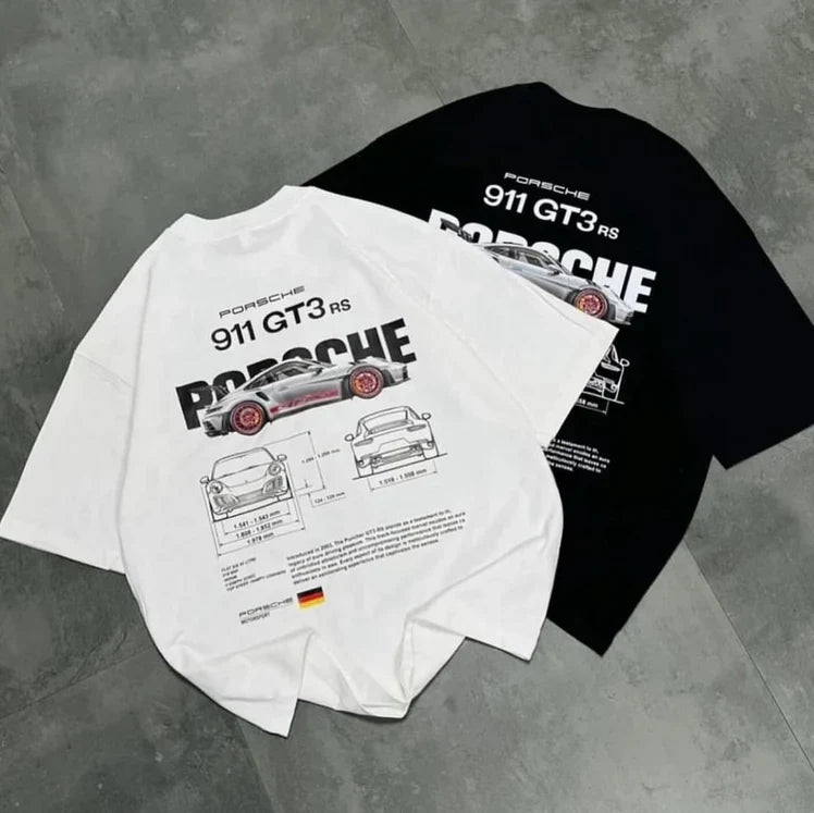 (Pack of 2) Porsche Oversized Shirts